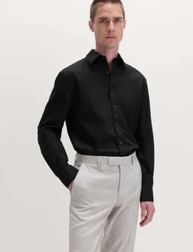 Slim Fit Ultimate Non Iron Cotton Shirt Black male - M&S - FashionsVida