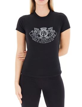 T-shirt con strass NERO XS