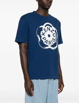 Kenzo t-shirt fiore boke uomo blu - Kenzo - FashionsVida