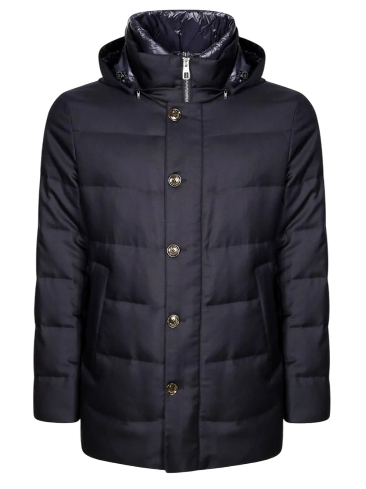Giubbini uomo - piumino uomo imbottito in piuma - nero - Montecore - FashionsVida