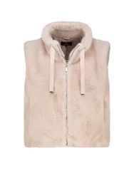 Chaleco de piel sintética beige 44