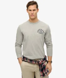 Superdry Men's Athletic Essentials Langarmshirt Grau - Größe: S