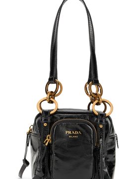 Dangle Mini Calf Leather Handbag with Gold-Plated Hardware (13.5 x 14 x 14.5 cm)
