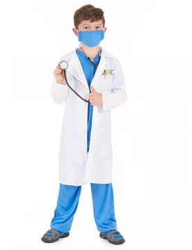 Arzt Kinderkostüm blau-weiss - male - KARNEVAL-MEGASTORE - FashionsVida