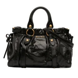Vitello Lux Gathered Satchel