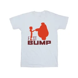 Mens Big Hero 6 Baymax Fist Bump Cutout T-Shirt (White) Cotton - Size Medium