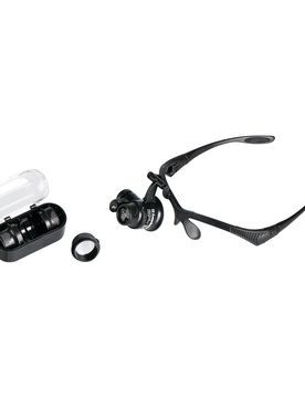 LED-Lupenbrille "Monokel" schwarz