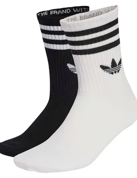Chaussettes Crew 3 Stripes 10 Unités White / Black EU 46-48 Homme