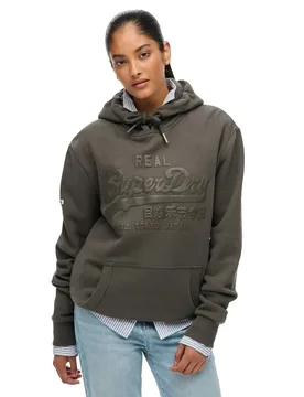 Sweat à Capuche Vintage Logo Tonal Vintage Black 2XL - Superdry - FashionsVida