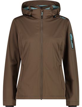 Woman jacket zip hood chaqueta softshell mujer Marron (40)