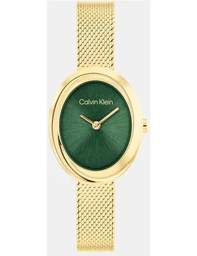 Reloj de mujer Twisted Bezel 25100152 de acero dorado - Calvin Klein - FashionsVida