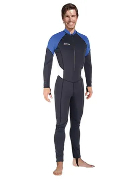 Combinaison Néoprène à Manches Longues Avec Fermeture éclair Dans Le Dos Rash Guard Trilastic Black / Blue / White M