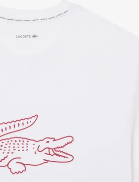 Camiseta de hombre de loungewear de algodón estampado en de manga corta - Lacoste - FashionsVida