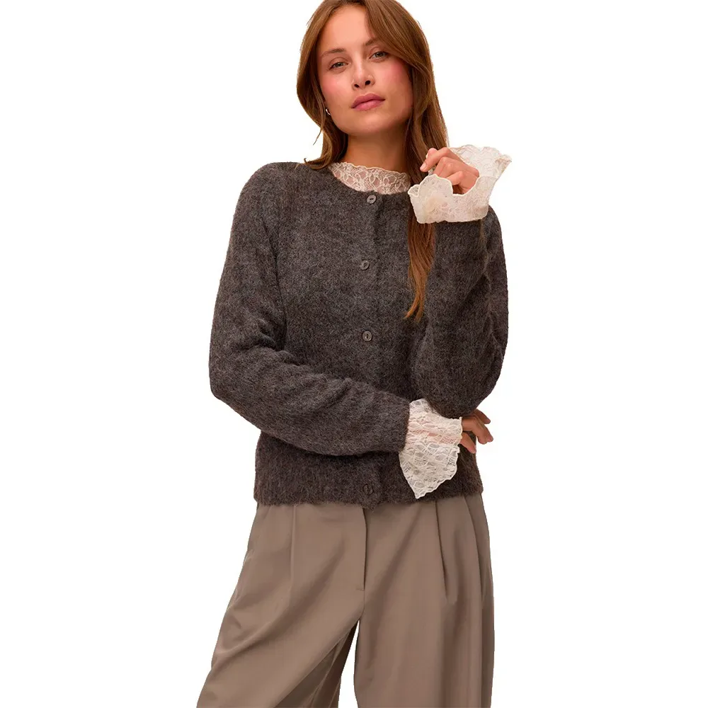 Cardigan Novah Chocolate Torte / Dtm Button L - Vero moda - FashionsVida