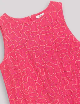 Vestido corto bordado sin mangas Dory - Niza - FashionsVida
