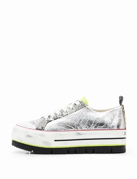 Baskets plateforme patchwork MATERIAL FINISHES 37 female - Desigual - FashionsVida