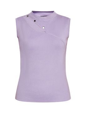 NAEMI Top de punto lavanda / plata
