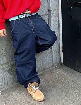 Petos vaqueros de pierna ancha y ajuste relajado con bolsillos laterales para hombres - Shein - FashionsVida