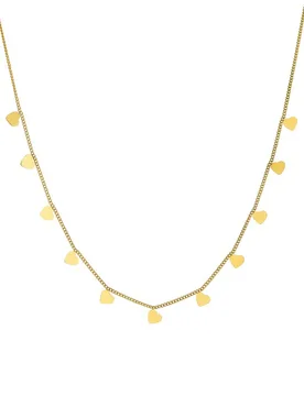 Punk Fashion Statement Love Heart Charm Pendant Female Gold Color Stainless Steel Chain Link Necklace for Women Jewelry Gift - Aliexpress - FashionsVida