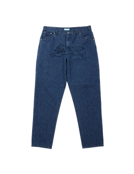 Applique Logo Buggy Denim Pants