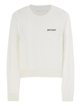 Maglia Girocollo Con Logo Ricamato