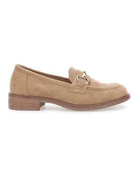Mocassini beige con morsetto RQ2652 40