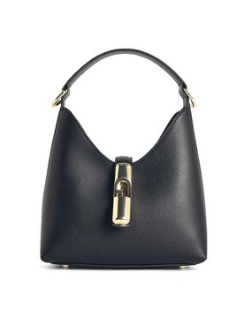 Mini Borsa Hobo Iride In Pelle Nera