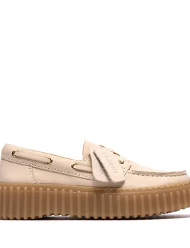 Shoes Mocassini Da Barca Torhill Cream Nubuck EU 37 - Clarks - FashionsVida