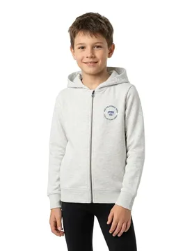 Sweat-shirt à Zip Simon White Melange 14 Années Garçon