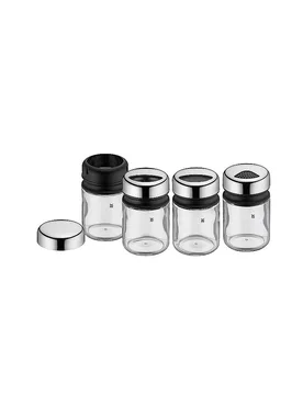 Depot Juego de esparcidores 4 piezas 9,5 cm Vidrio/Cromargan transparente - WMF - FashionsVida