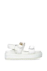 Women's 'Bigmona White Raffia' Sandals Size: 9 - White - Size: 9