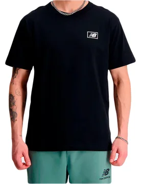 Essentials graphic camiseta manga corta hombre Negro (L) - New Balance - FashionsVida
