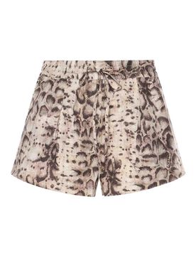 Shorts in pelle di serpente di cotone