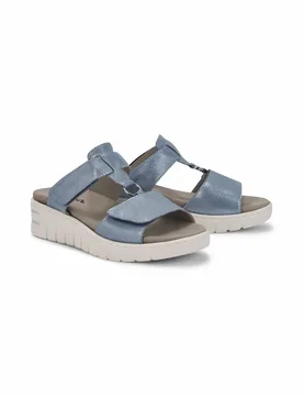 Klett-Pantolette T-Spange - Hellblau - female - Size: 36 - Avena - FashionsVida
