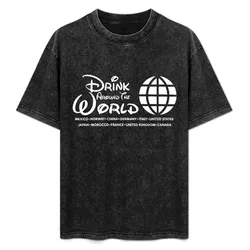 Drink Around the World - Epcot T-Shirt Basic Daily Outfit Short Sleeve Tee