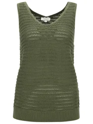 V-Pullover, Top, ohne Arm, uni female