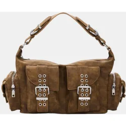 Bolso mano mediano efecto ante