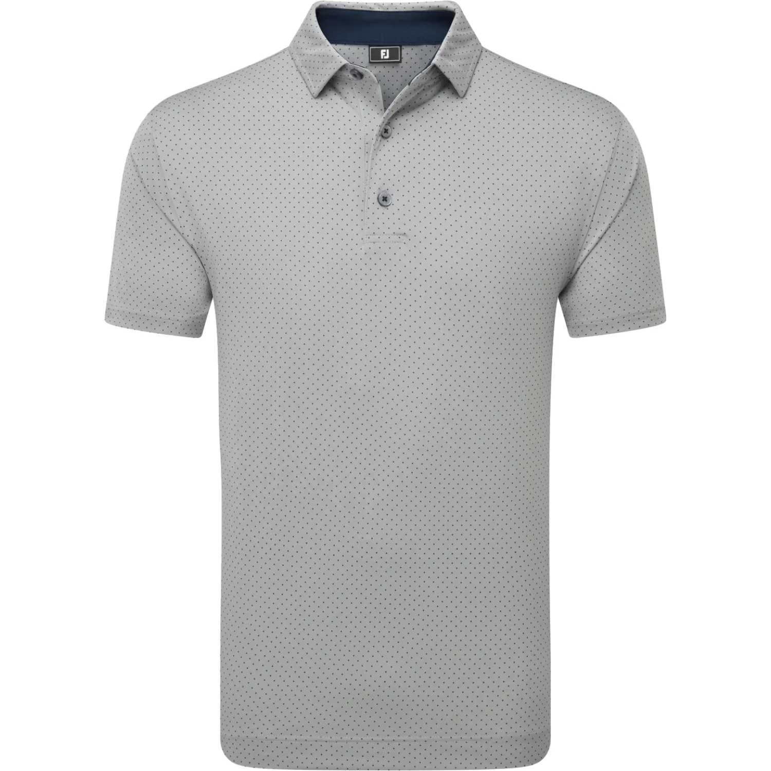 Polo Stretch Lisle Dot Print, grau s - FootJoy - FashionsVida