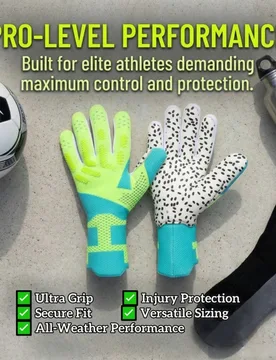 Par de guantes de portero de fútbol para adultos, guantes de portero de fútbol antideslizantes y resistentes al desgaste con protección para los de - Shein - FashionsVida
