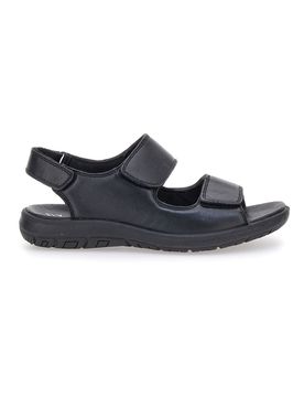 Sandali Neri Con Strappi in Velcro 102 45