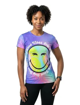 Maglietta A Maniche Corte Smileyworld Vibes Multicolour - OTSO - FashionsVida