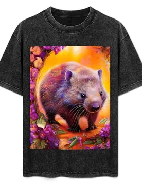 Wombat flower queen T-Shirt Casual Fashion Short Sleeve Cotton T-Shirt - Aliexpress - FashionsVida