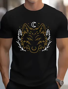 Vintage Tiger Head Graphic T-Shirt for Men, Wild Cat Style Short Sleeve Tee, Casual Tiger King Print Tops - Aliexpress - FashionsVida
