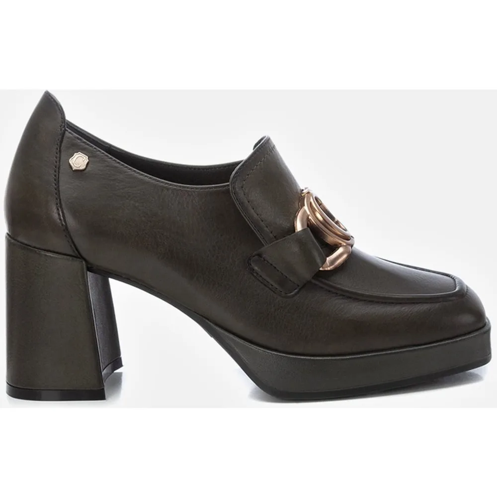 Mocasín de mujer de piel con tacón - Carmela - FashionsVida