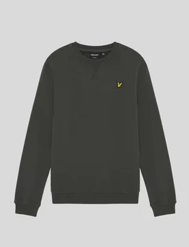 Kids Cotton Crew Neck Sweatshirt Gunmetal - Lyle & Scott - FashionsVida