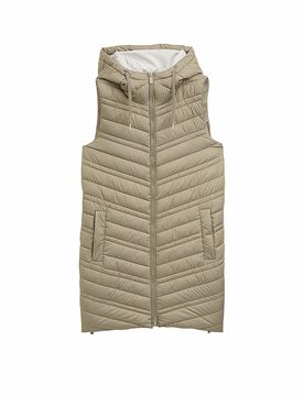Steppgilet beige M damen