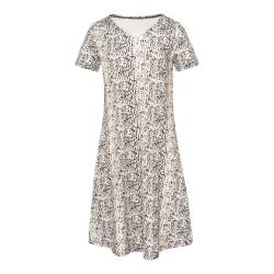 Kofferkleid „Karin“ XL beige schwarz