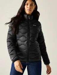 Hydi Water Repellent Padded Quilted Jacket Black female