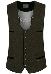 Trachtenweste Salerio (moosgrün, Gr. 56) von Classics für Herren, Oberteile, 50% Wolle, 25% Viskose, 25% Polyester