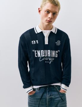 Polo In Maglia Con Grafica